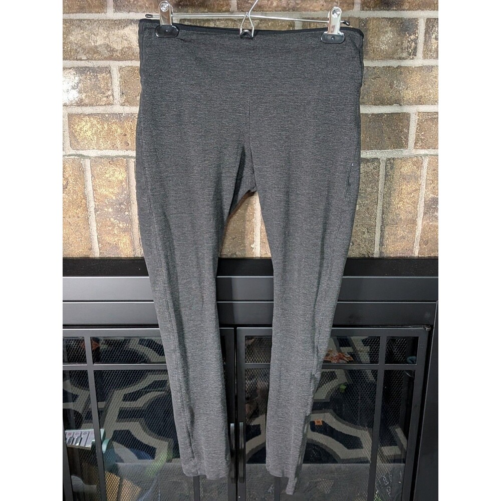 White House Black Market Size M Grey Stretch Leggings Pull On Skinny Pants EUC
